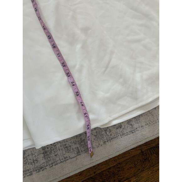 Lulus Exquisite Refinement Ivory Backless Bow Ruffled Maxi Dress Size Medium NWT - Picture 6 of 8